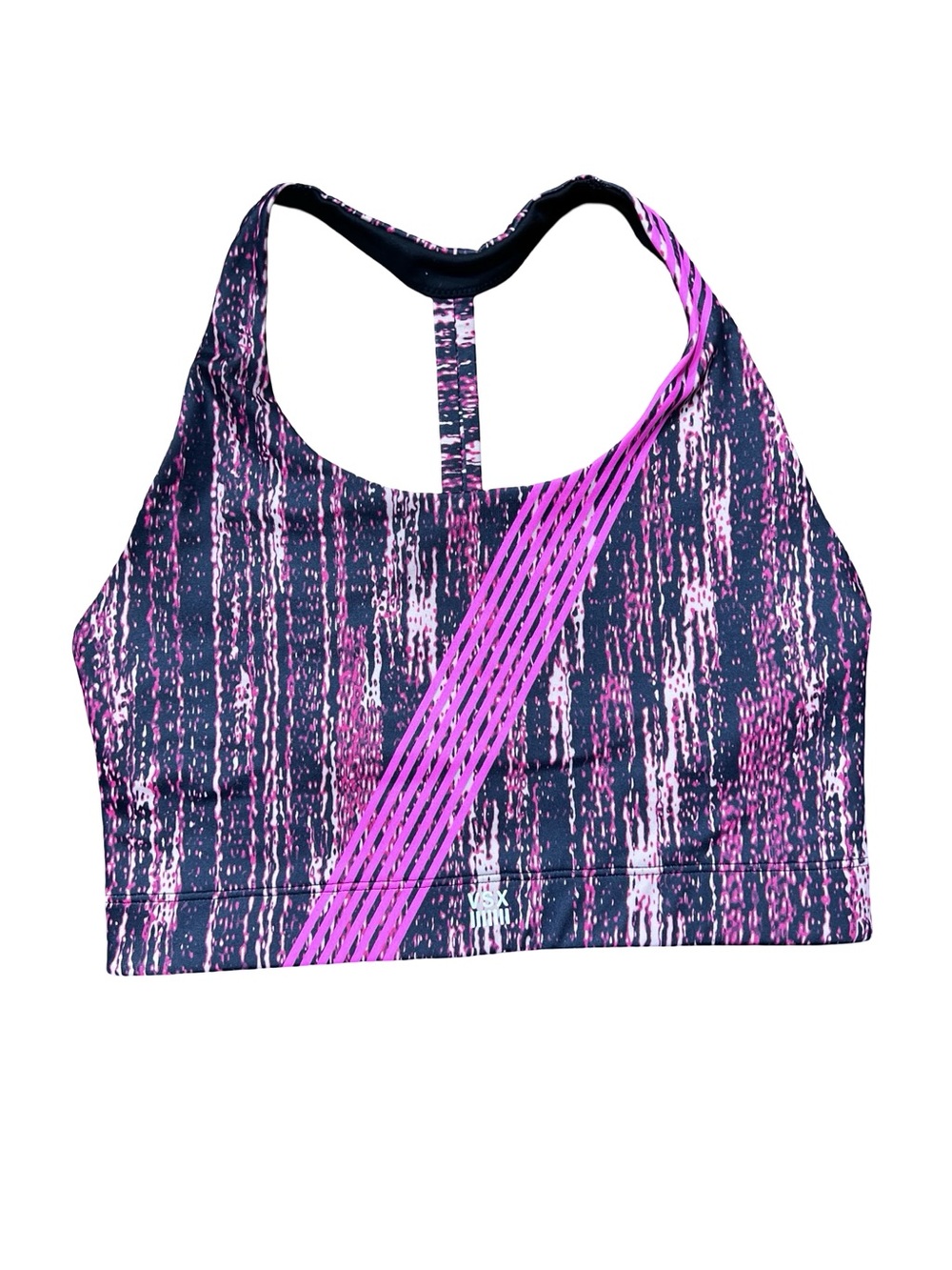 Women’s Victoria’s Secret Pink & Black Printed Sports Bra